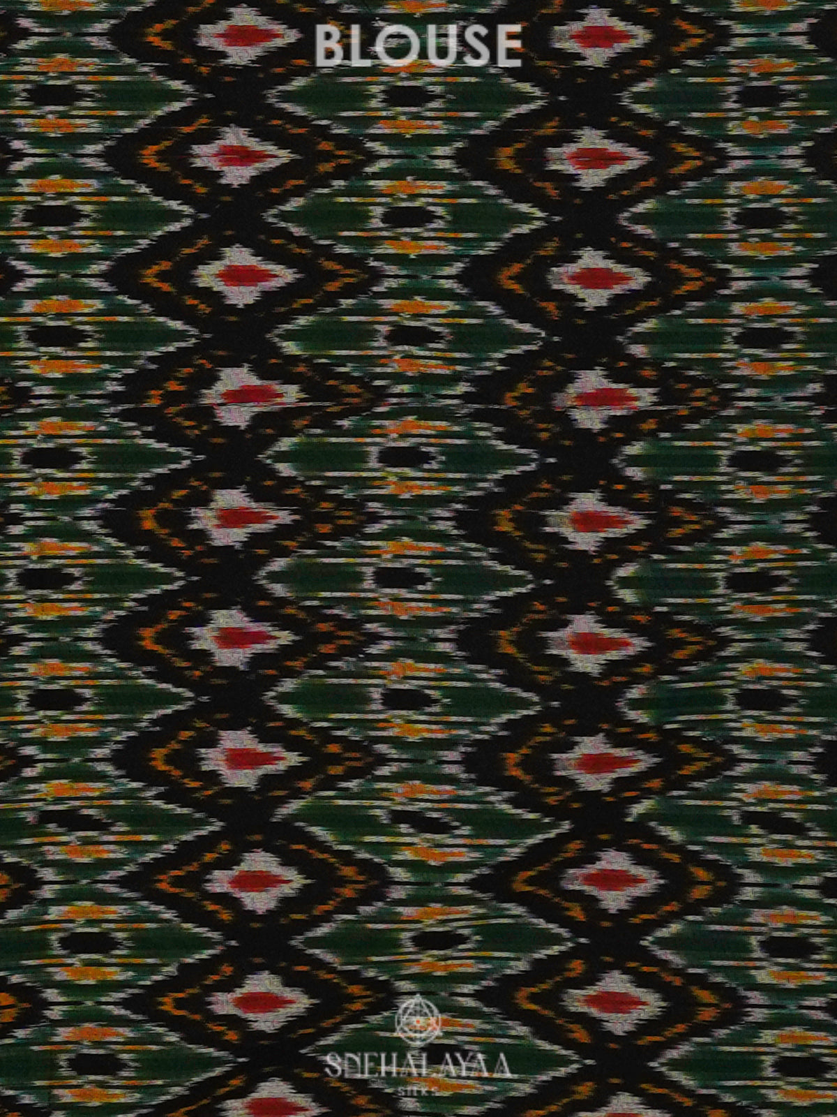 Forest Green Printed Cotton Saree