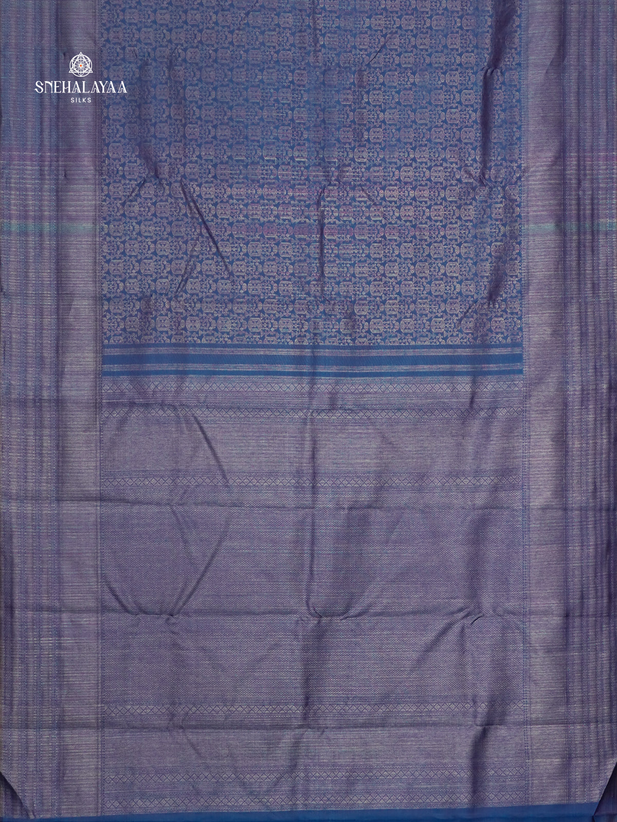 Paecock Blue Kanjivaram Silk Saree