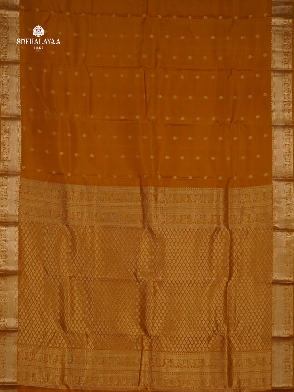 Rust Orange Kanjivaram Silk Saree