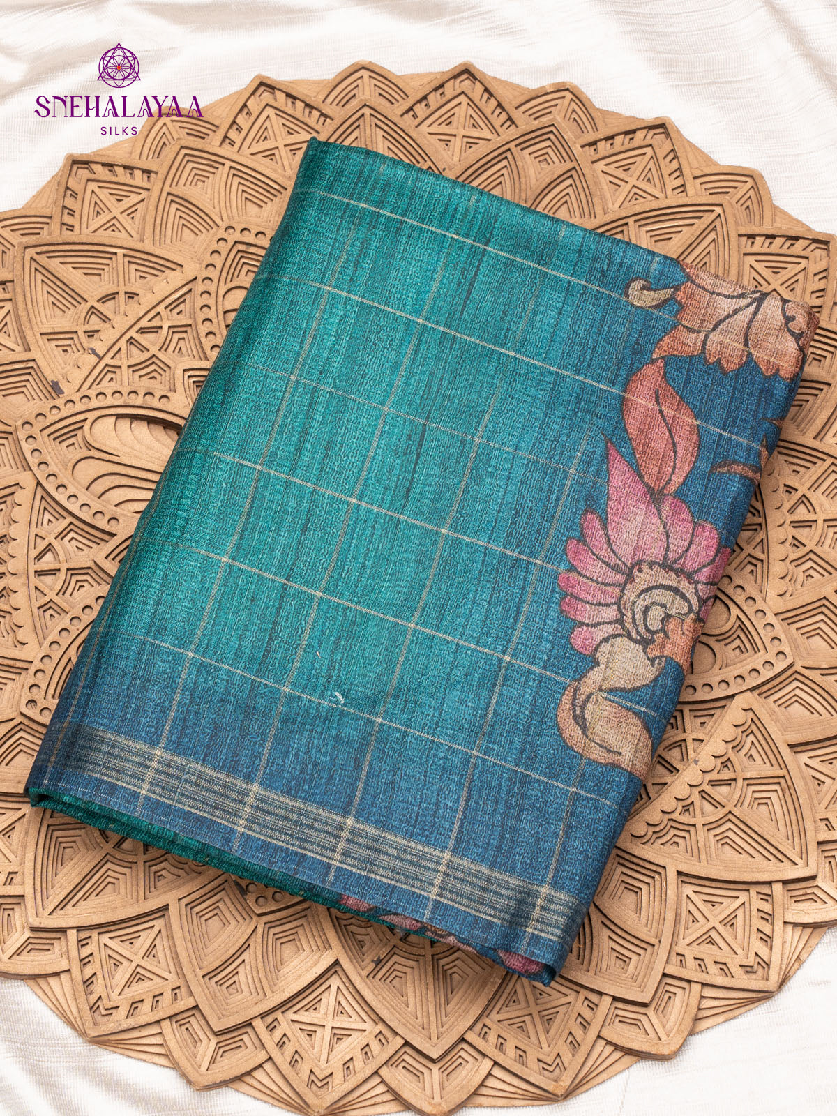 Blue Jute Saree