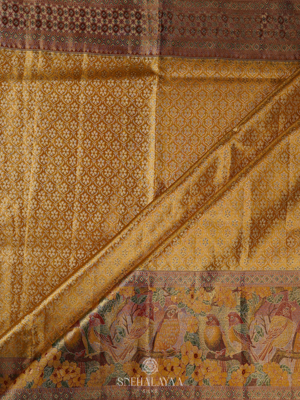Yellow Kanjivaram Silk Saree
