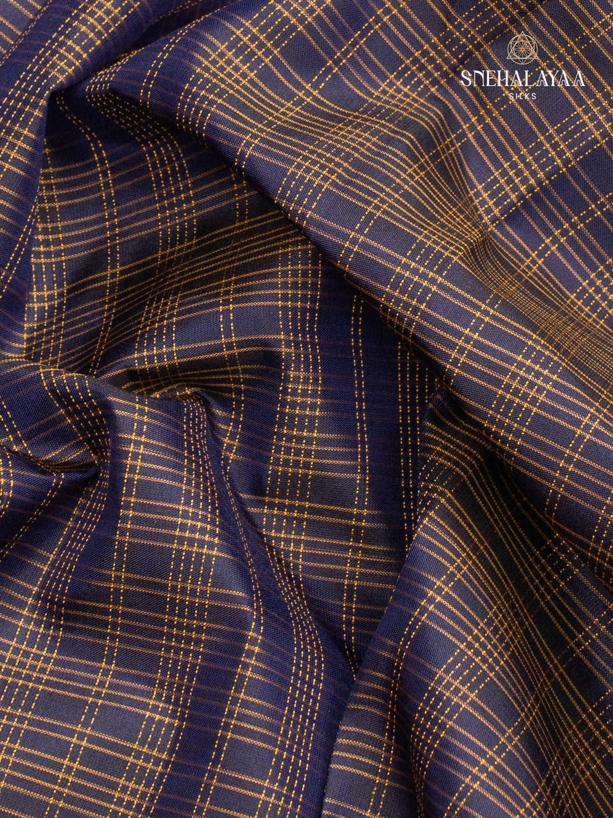 Navy Blue Kanjivaram Silk Saree