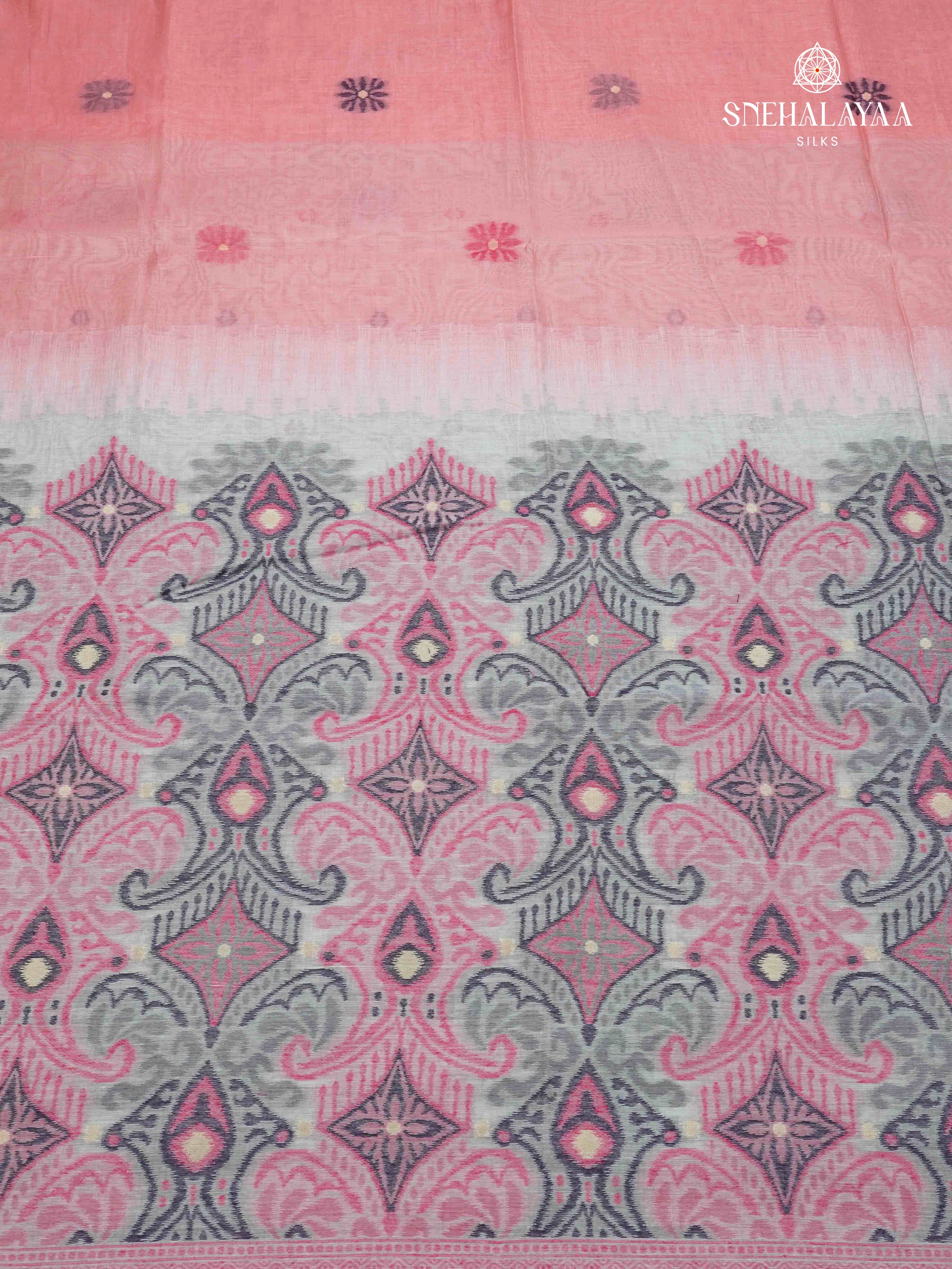 Pink Munga Cotton Saree