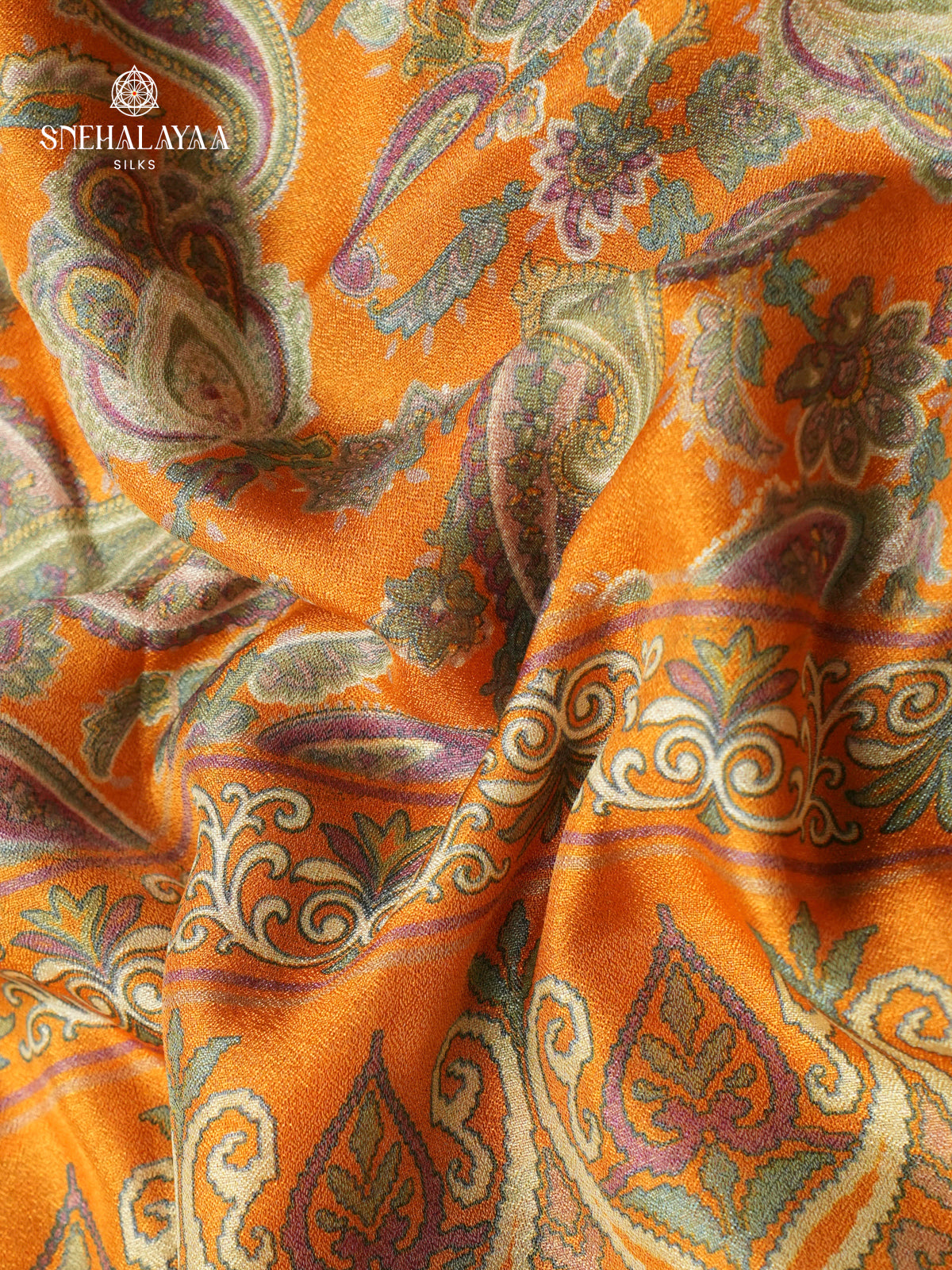 Mustard Yellow Chiffon Saree