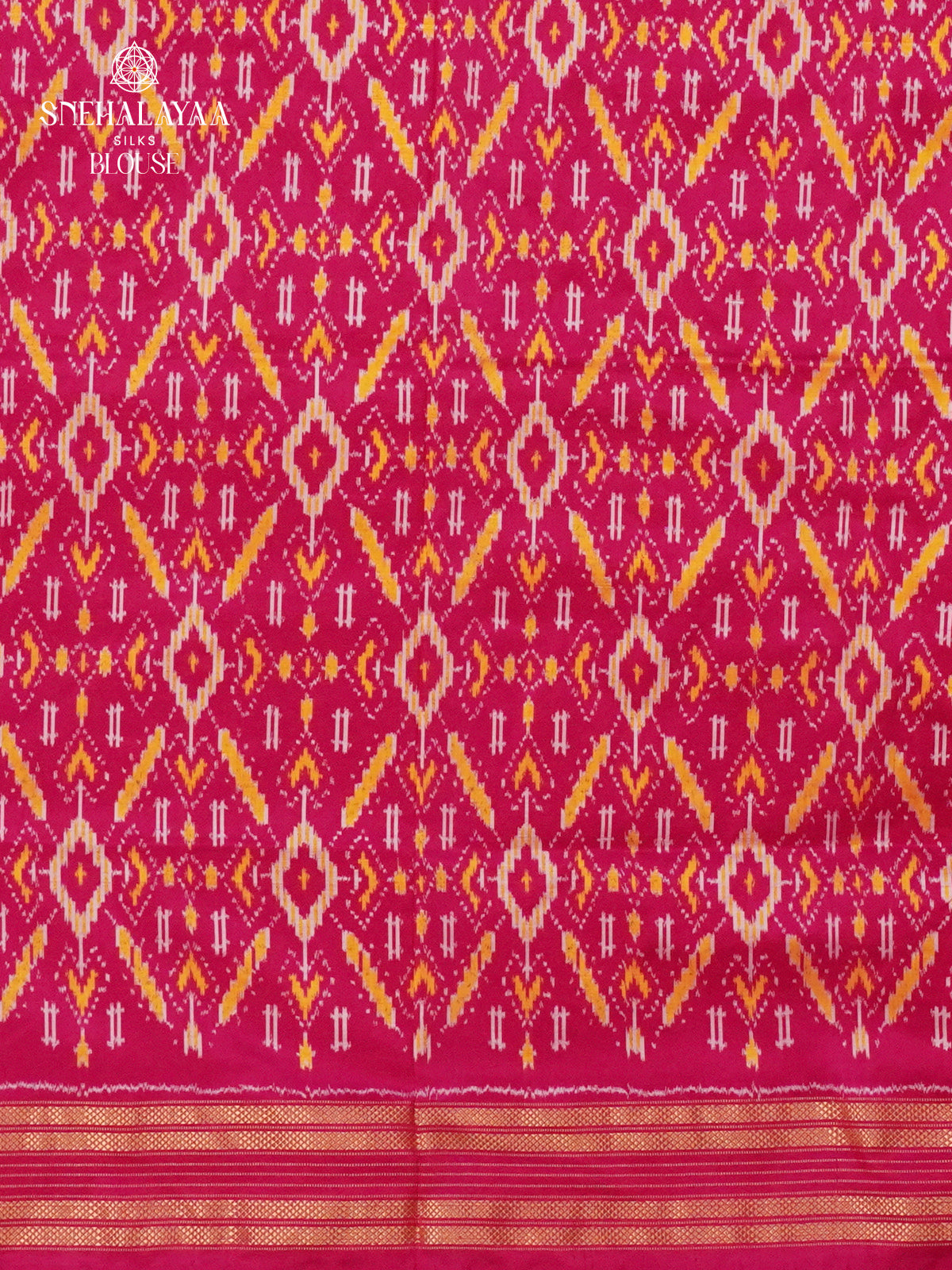 Navy Blue Ikat Saree