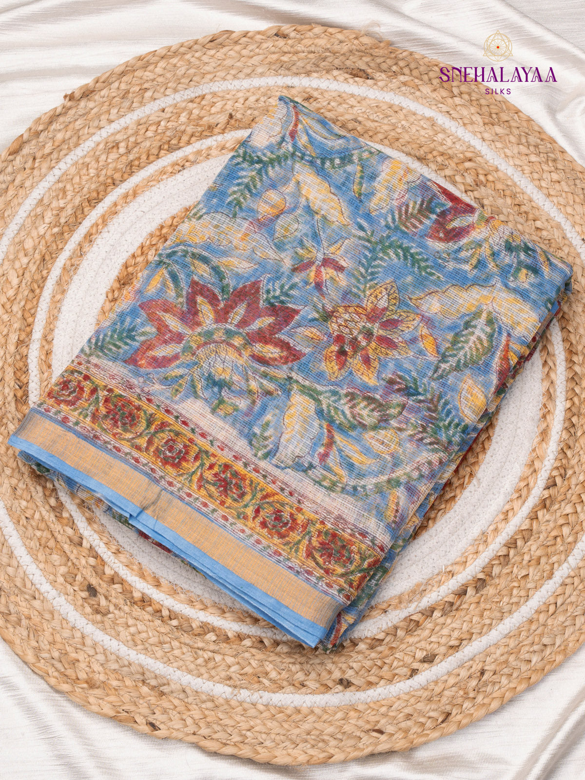 Bluish Grey Kota Saree