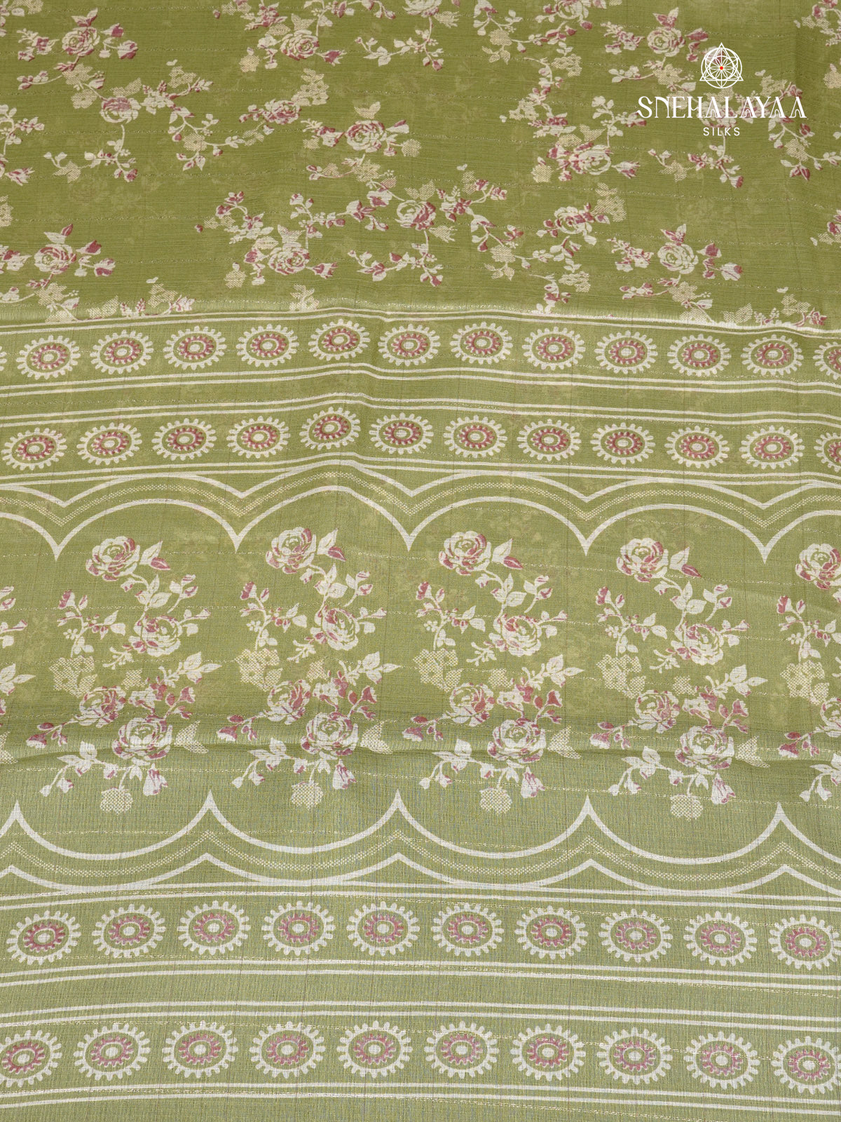 Olive Green Dola Silk Saree