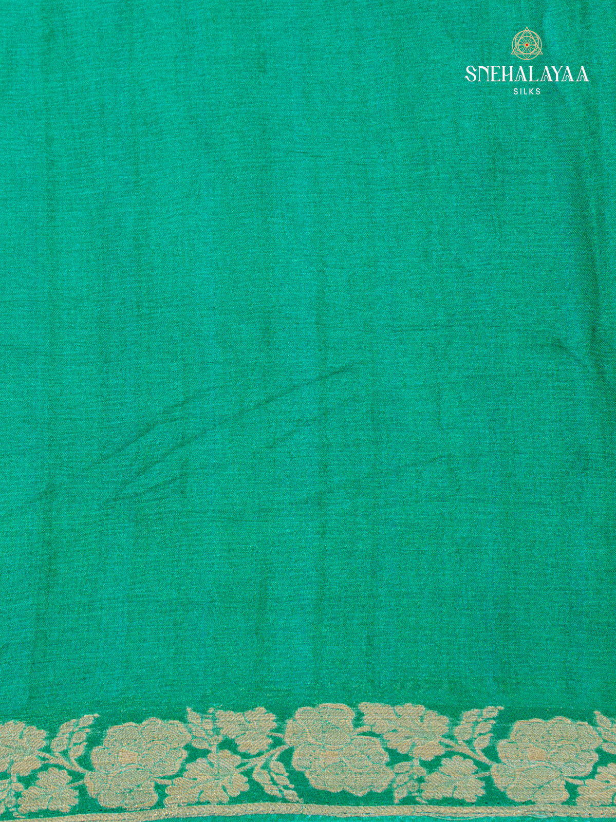 Teal Green Printed Chiffon Saree