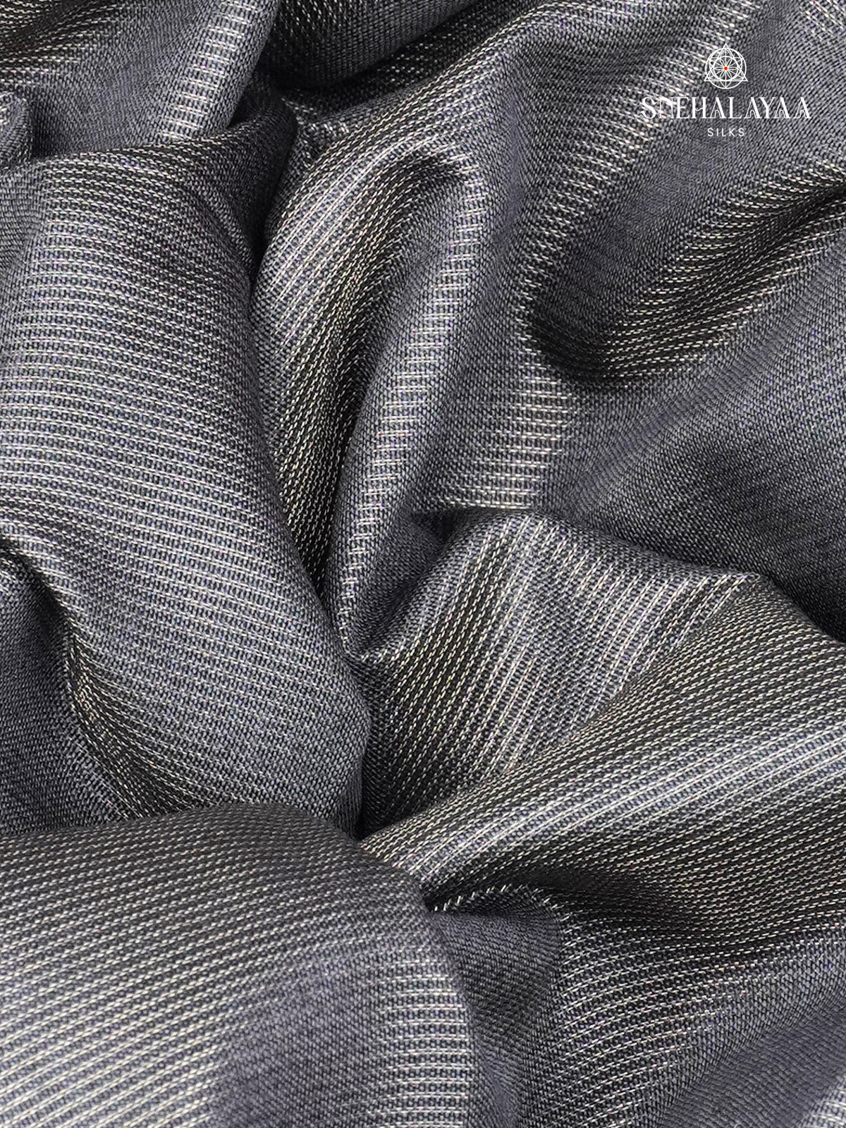 Grey Bamboo Silk Saree