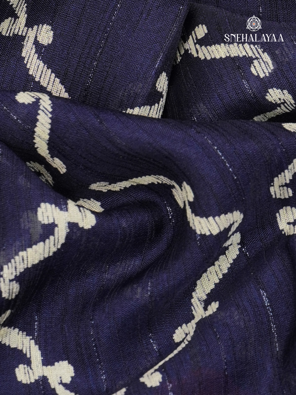 Navy Blue Dola Silk Saree