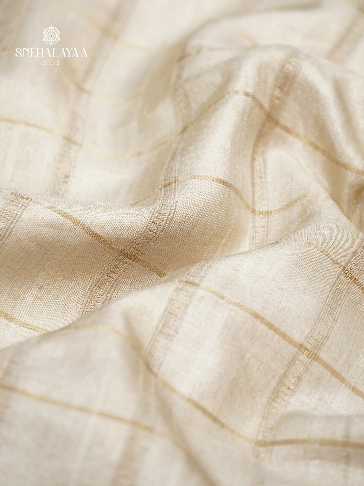 White Munga Tussar Embroidery Saree