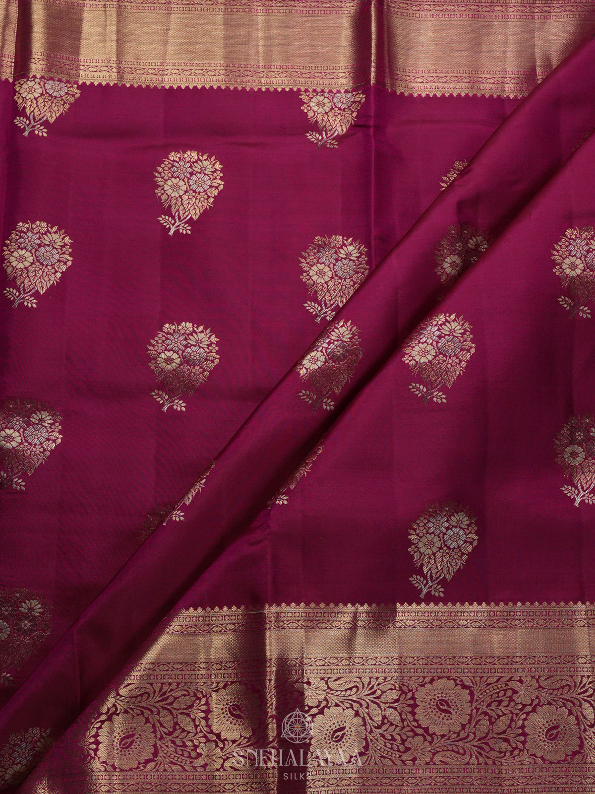 Magenta Kanjivaram Silk Saree