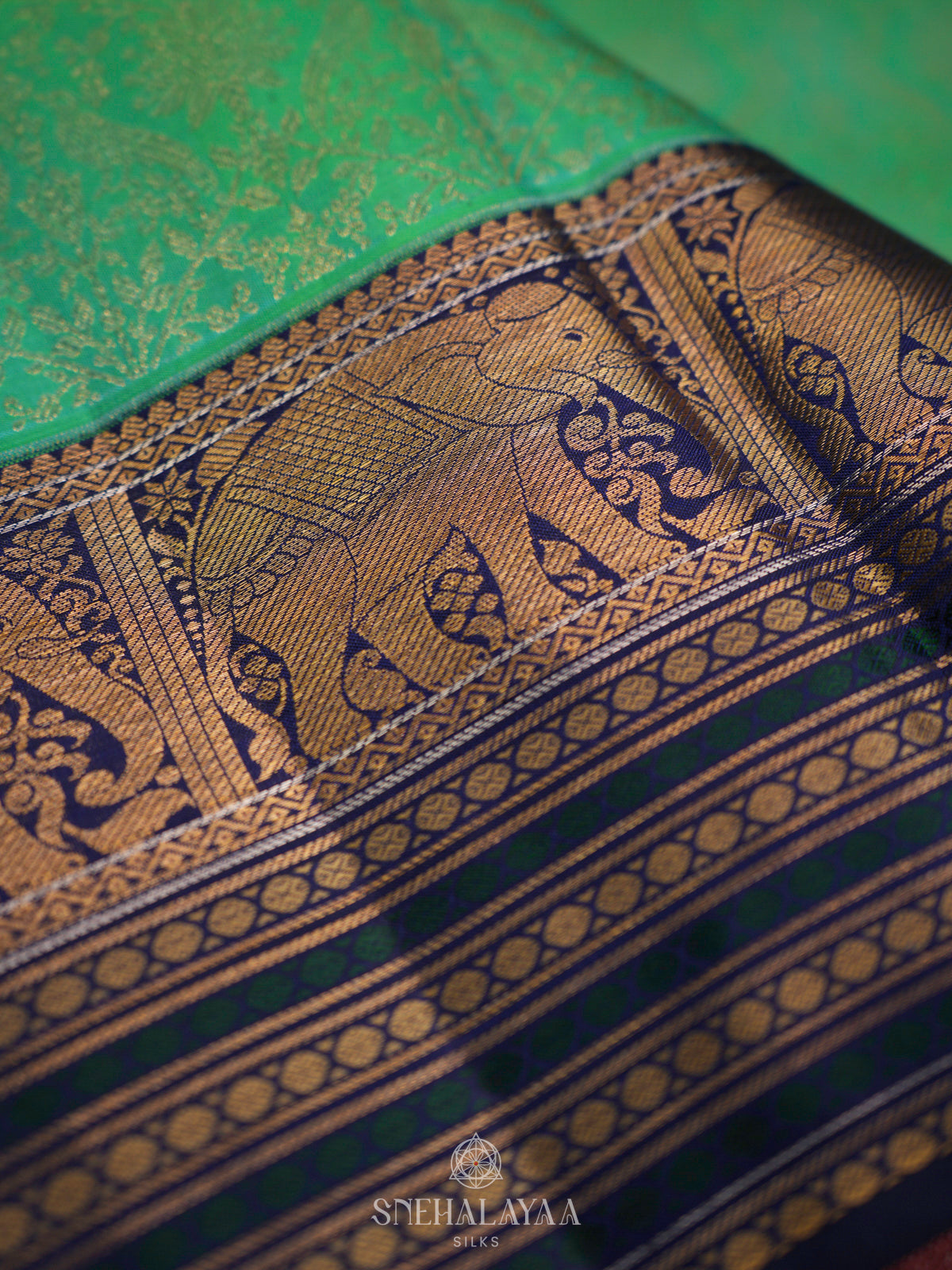 Mint Green Kanjivaram Silk Saree