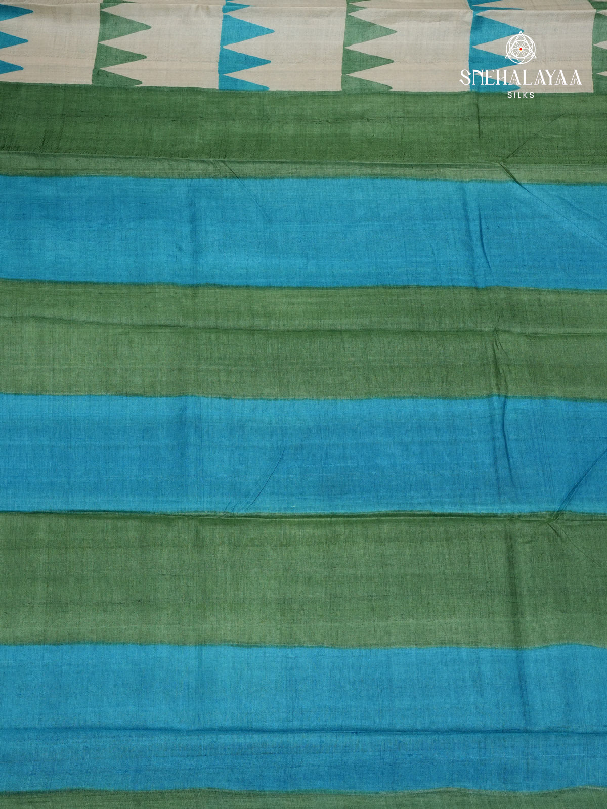 Green Tussar Silk Saree