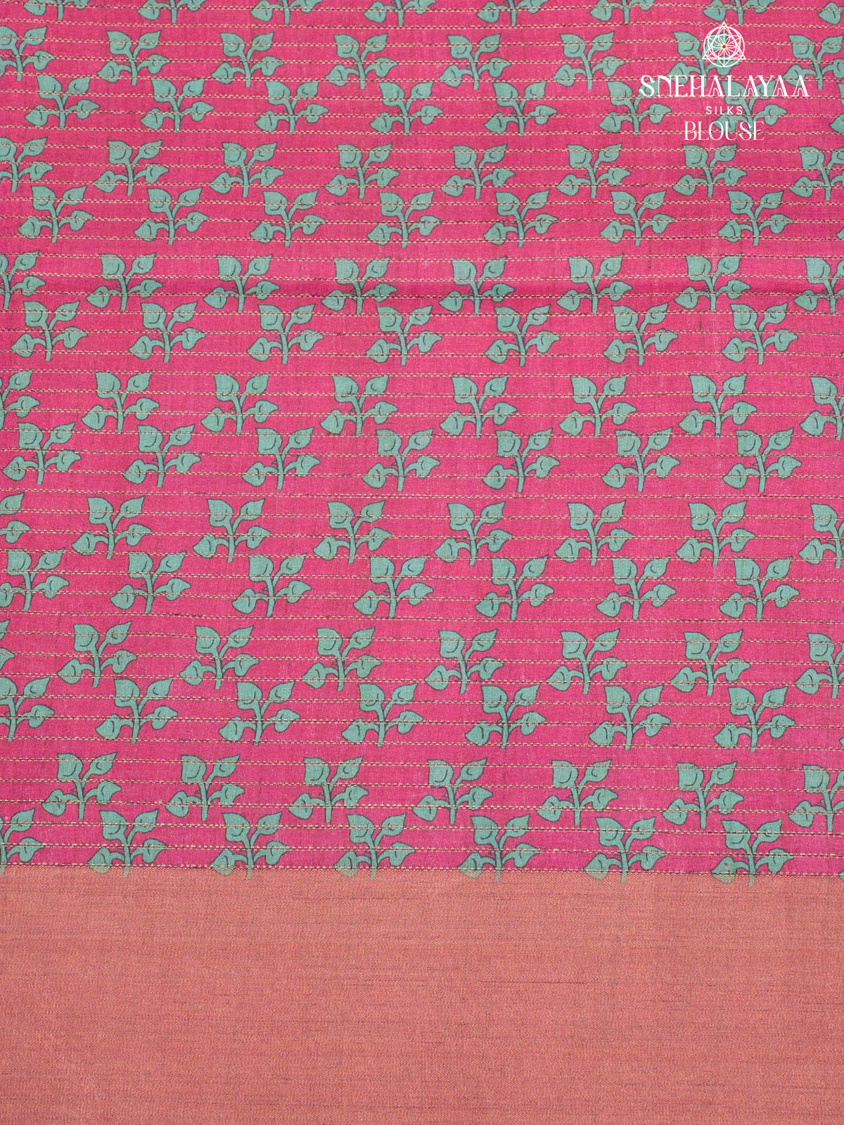 Sandal Printed Tussar Saree