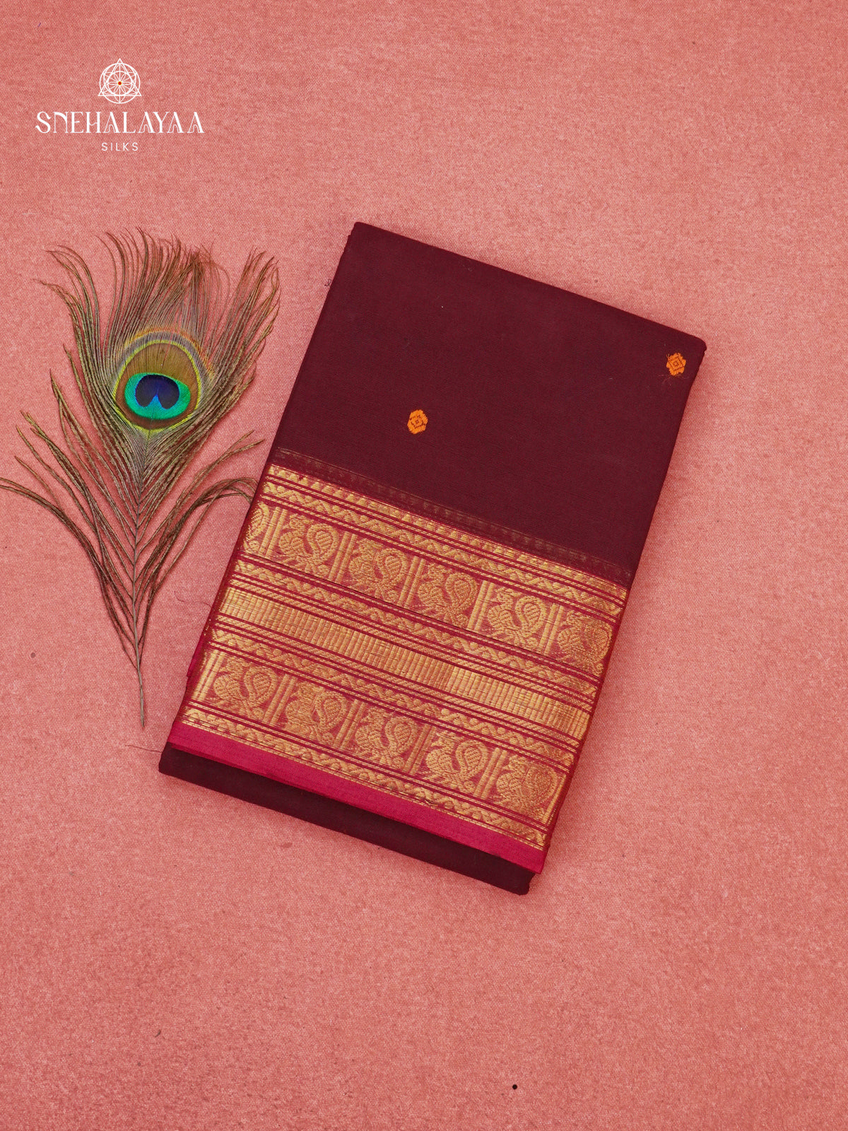 Maroon Chettinad Cotton Saree