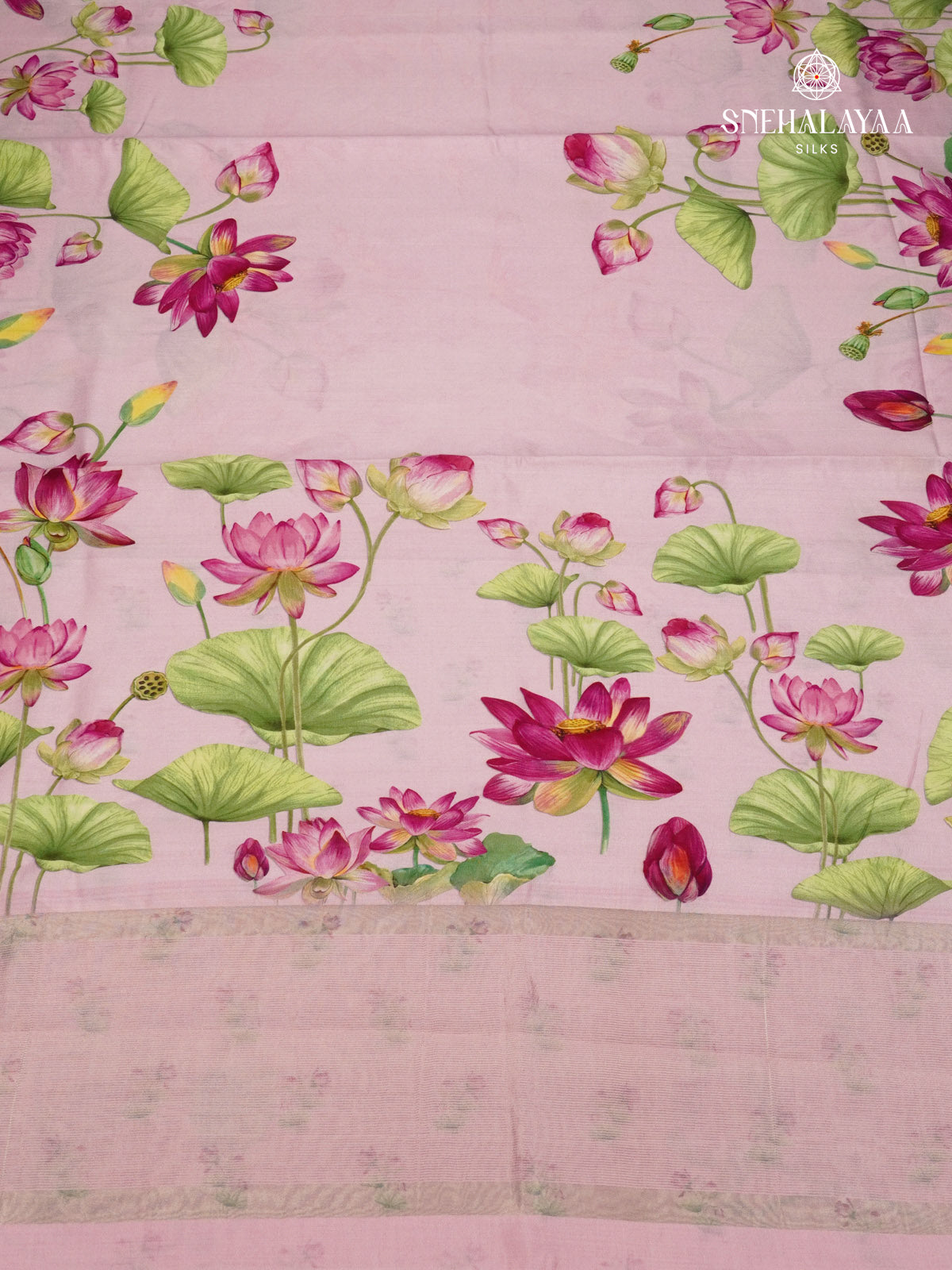 Pastel Pink Chiniya Silk Saree