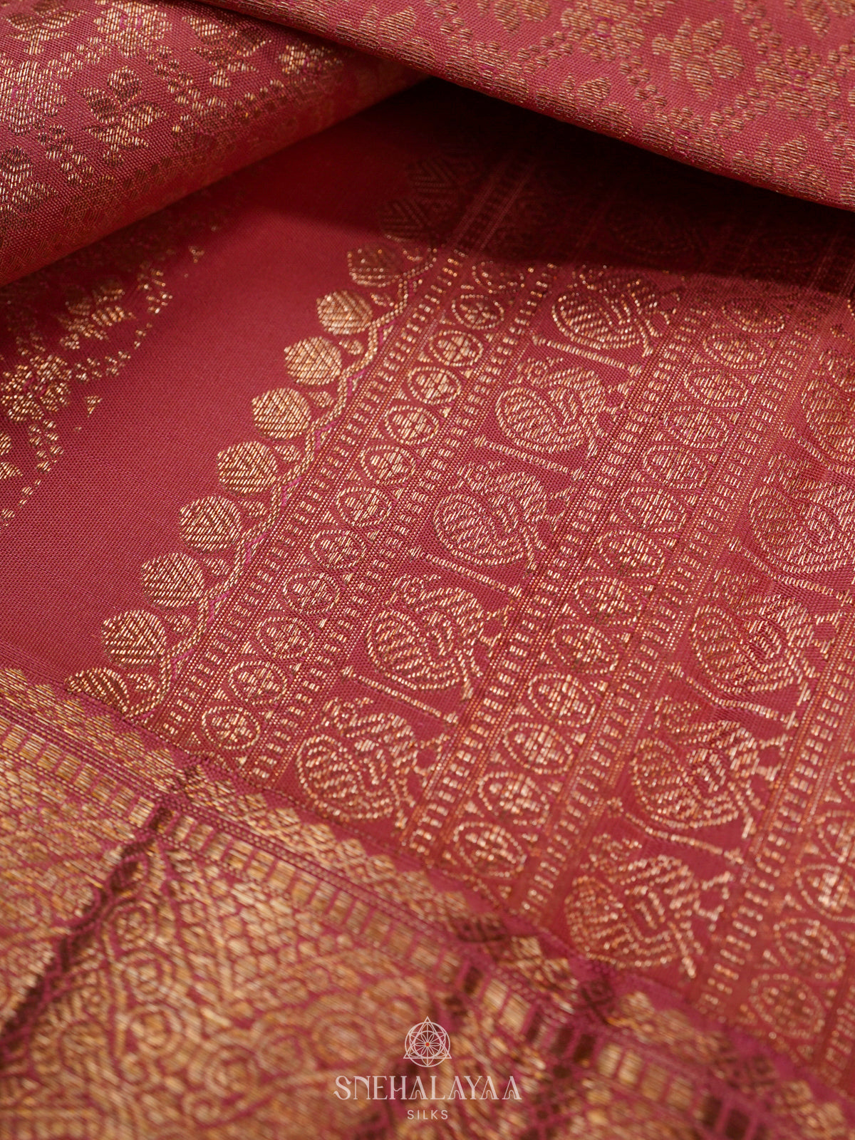 Pale Pink Kanjivaram Silk Saree