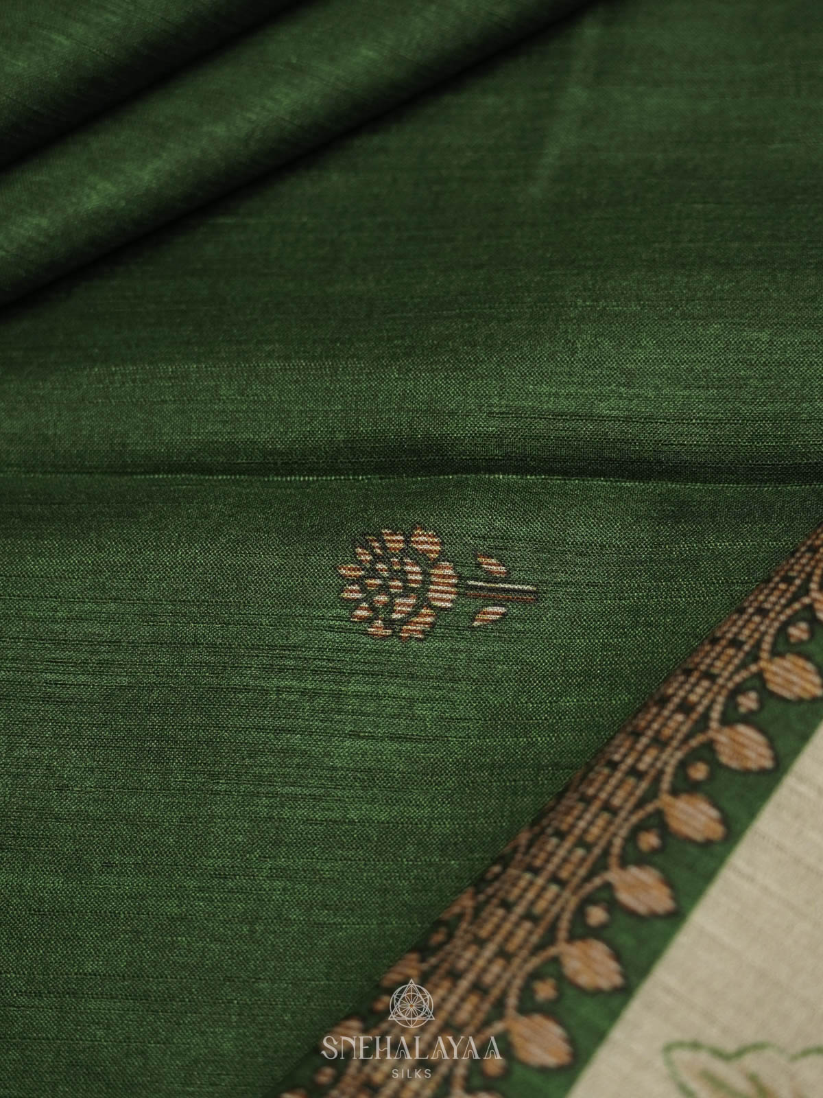 Green Tussar Saree