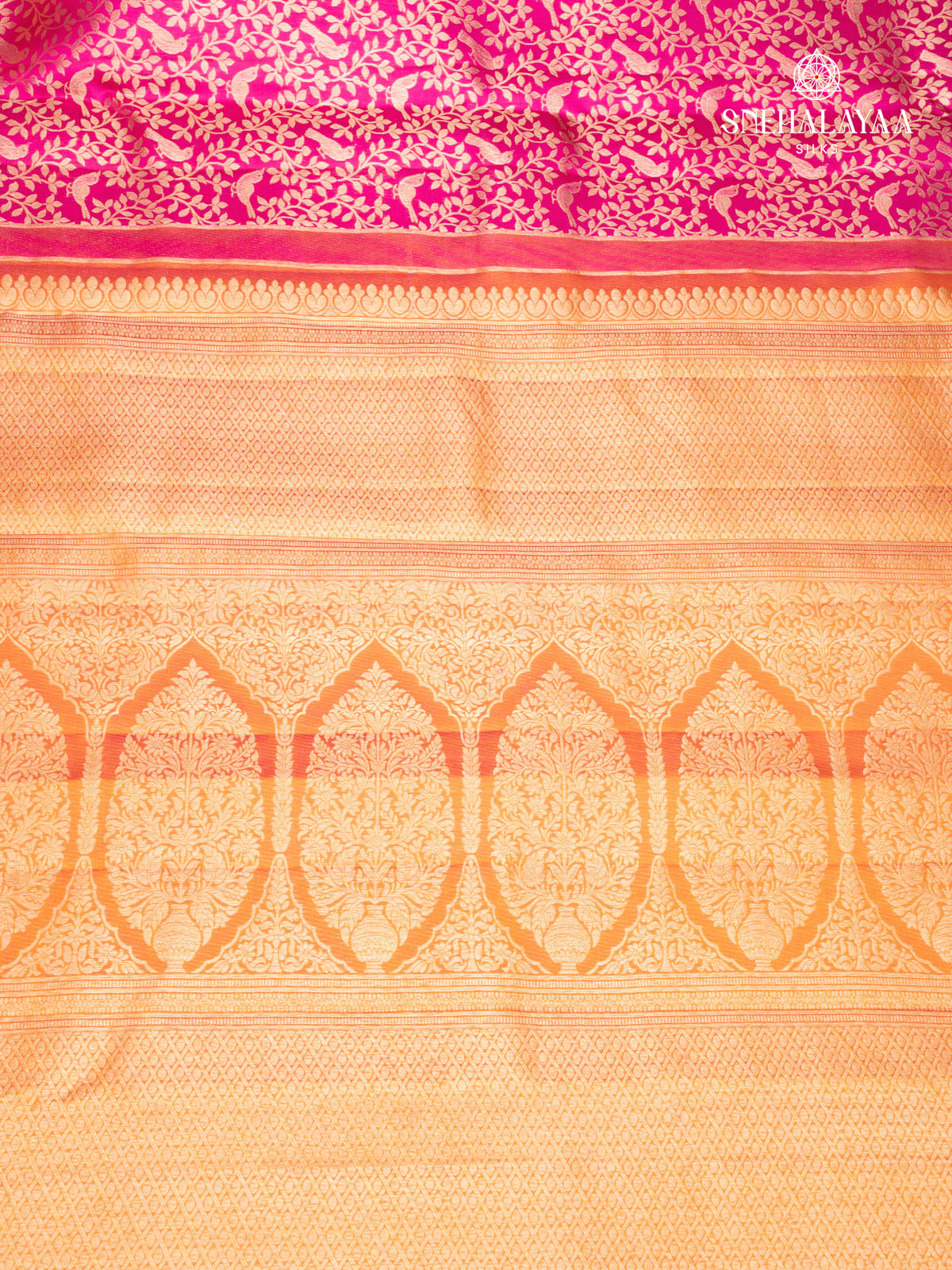 Rani Pink Kanjivaram Silk Saree