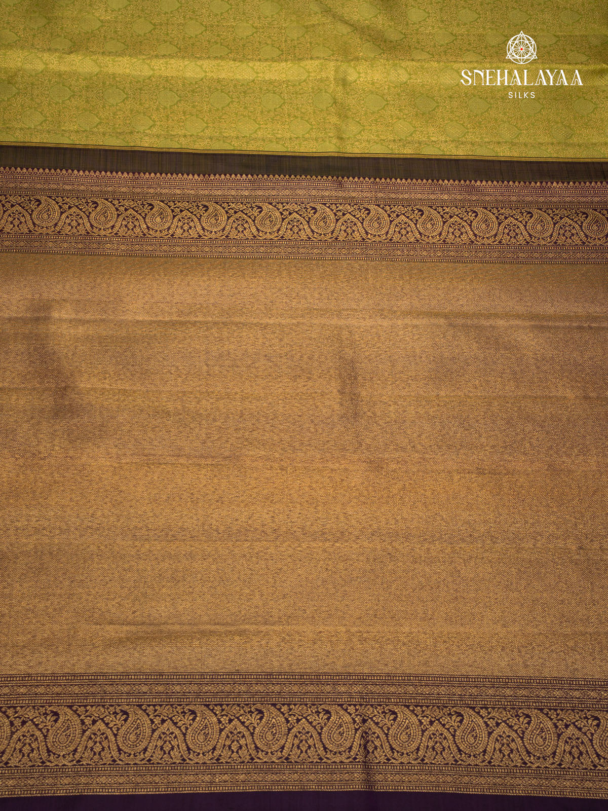 Olive Green Kanjivaram Silk Saree