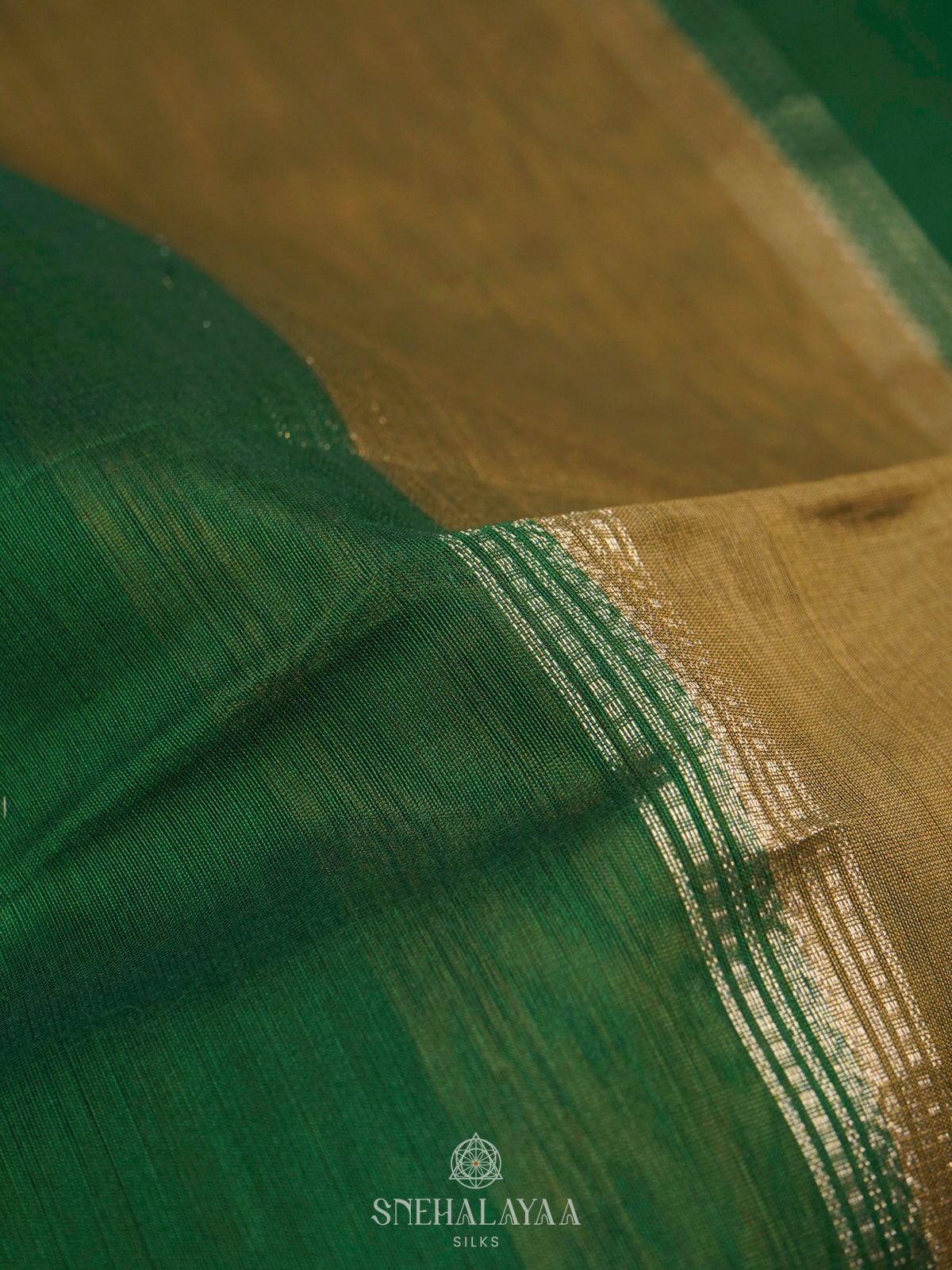 Green Kora Silk Cotton Saree