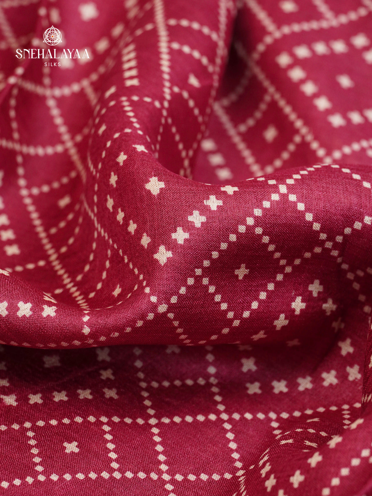 Wine Red Tussar Saree