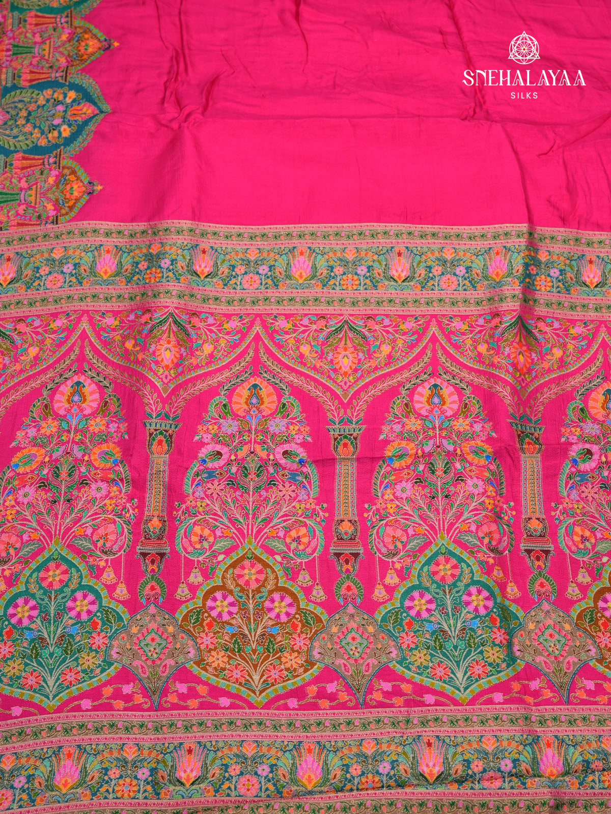 Rani Pink Banaras Silk Saree