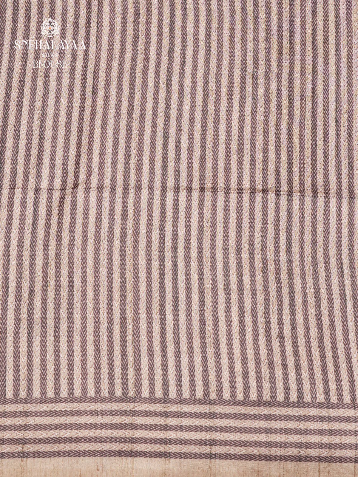 Brown Tussar Embroidery Saree