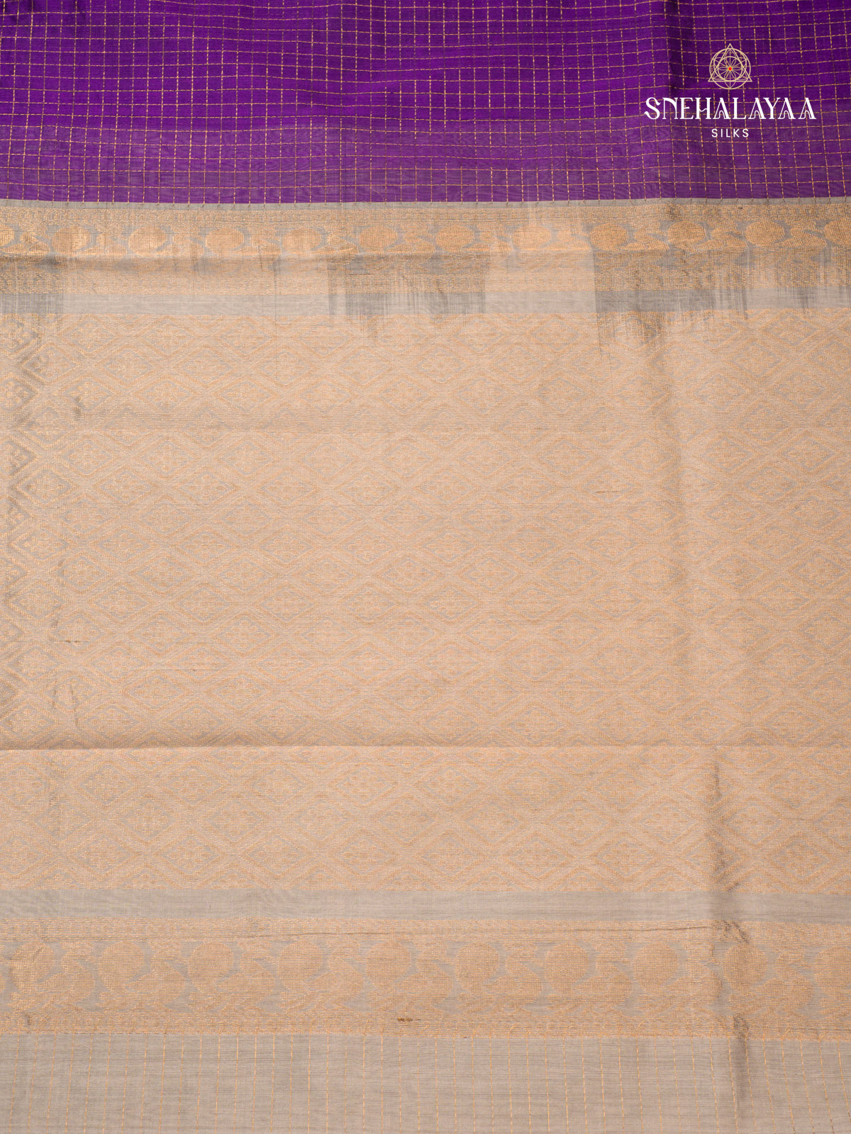 Violet Kanchi Silk Cotton Saree