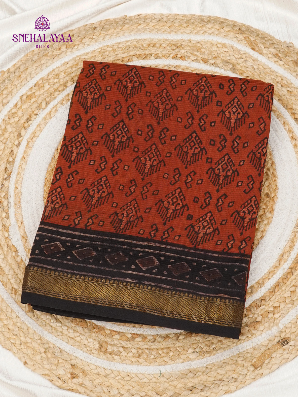 Maroon Chanderi Saree