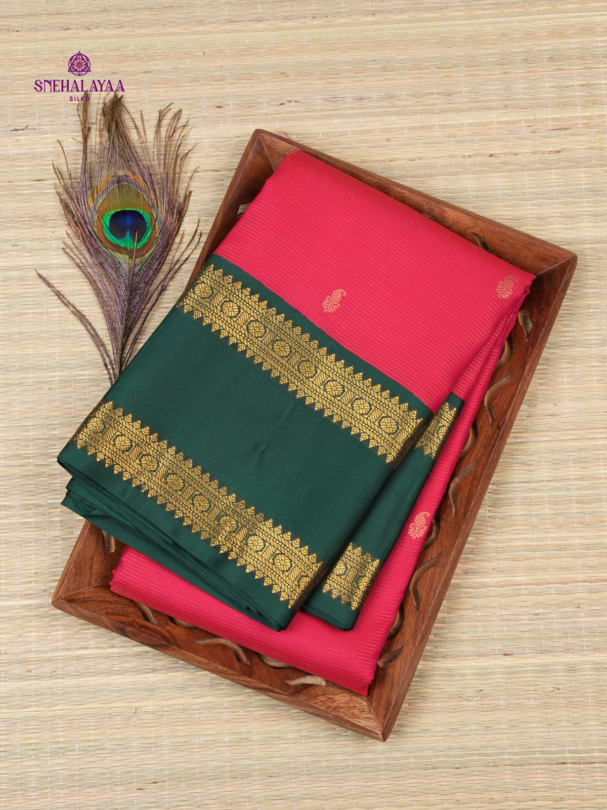 Rani Pink Kanjivaram Silk Saree