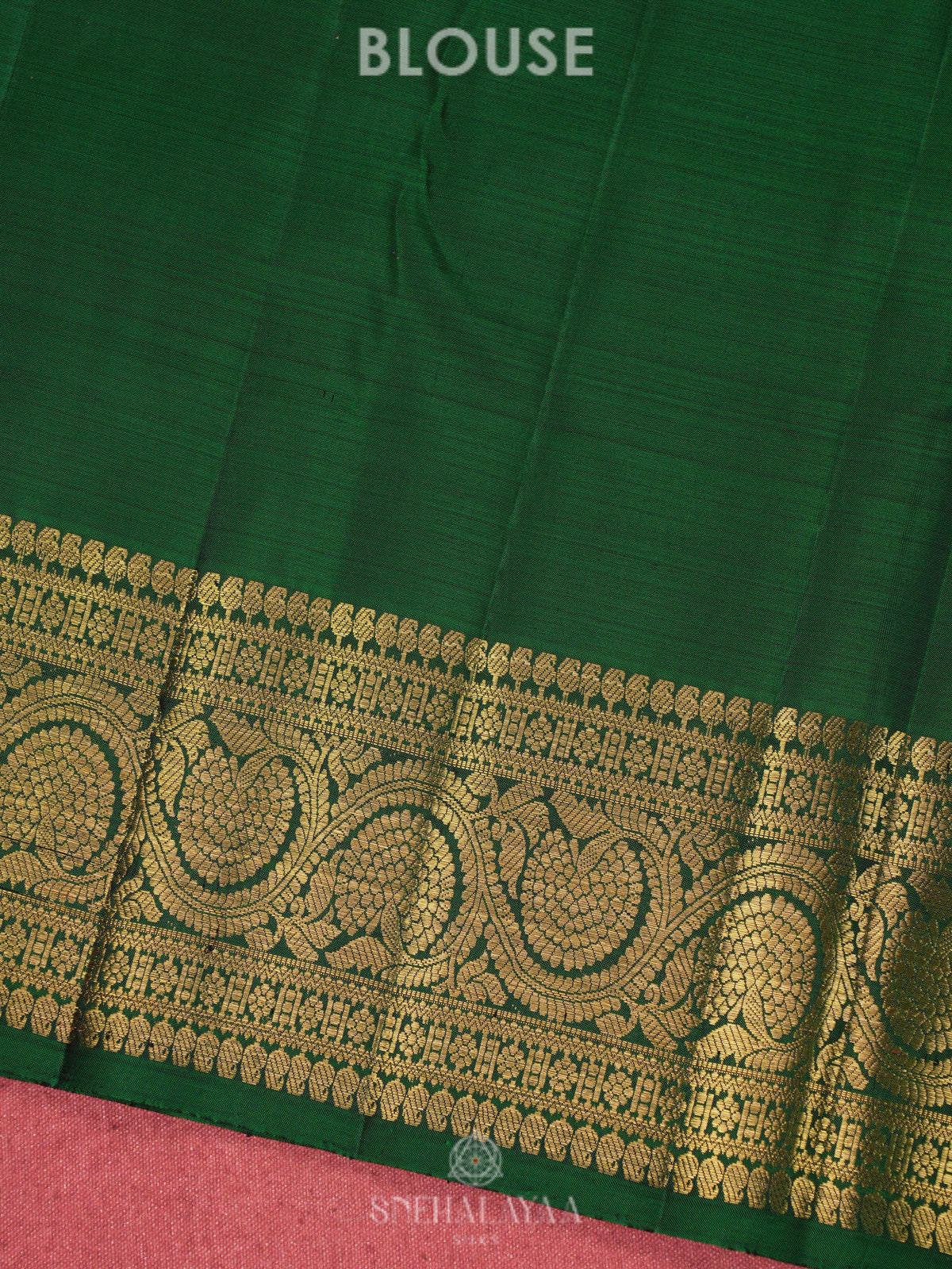 Emerald Green Kanjivaram Silk Saree
