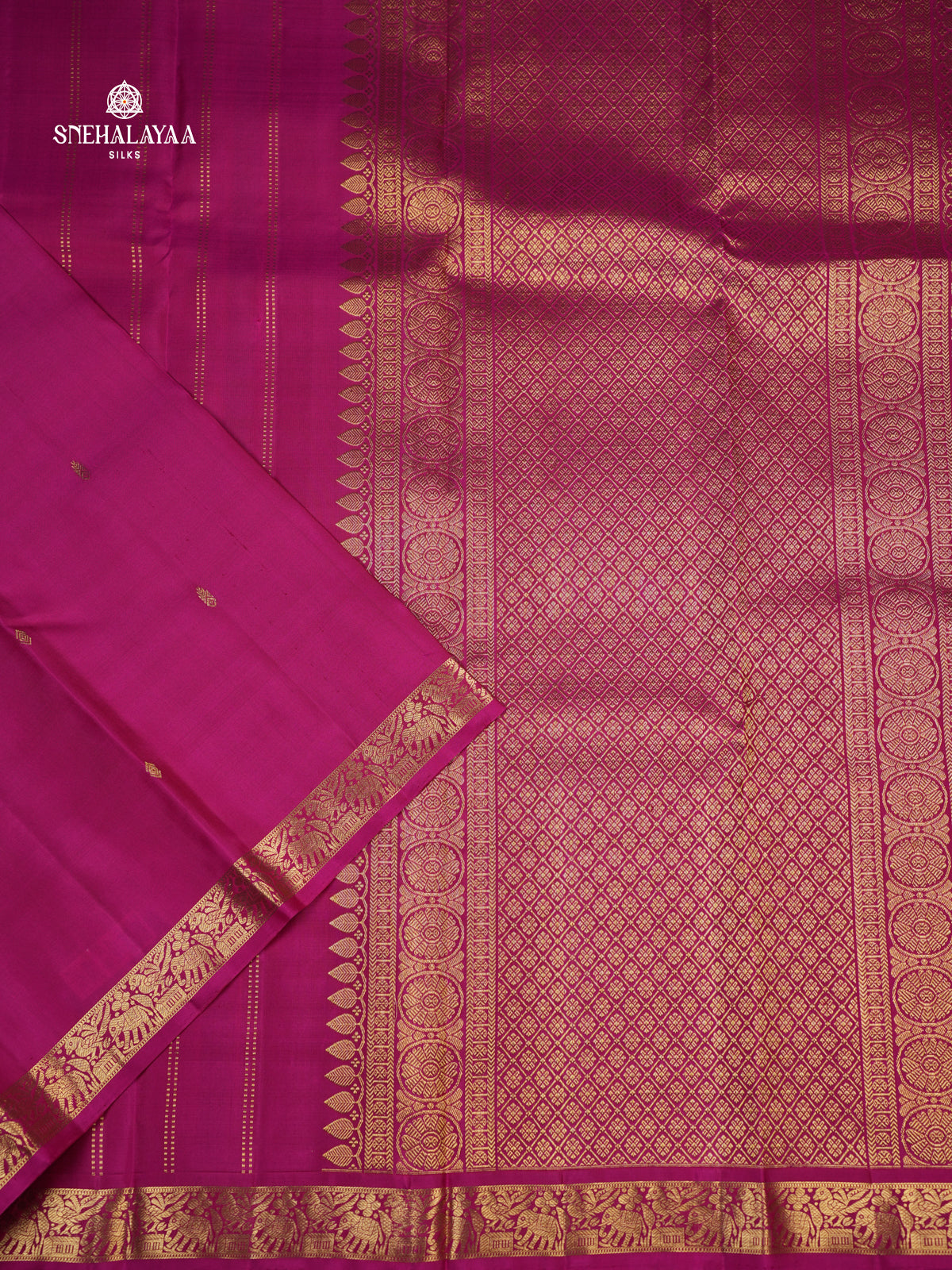 Rani Pink Kanjivaram Silk Saree