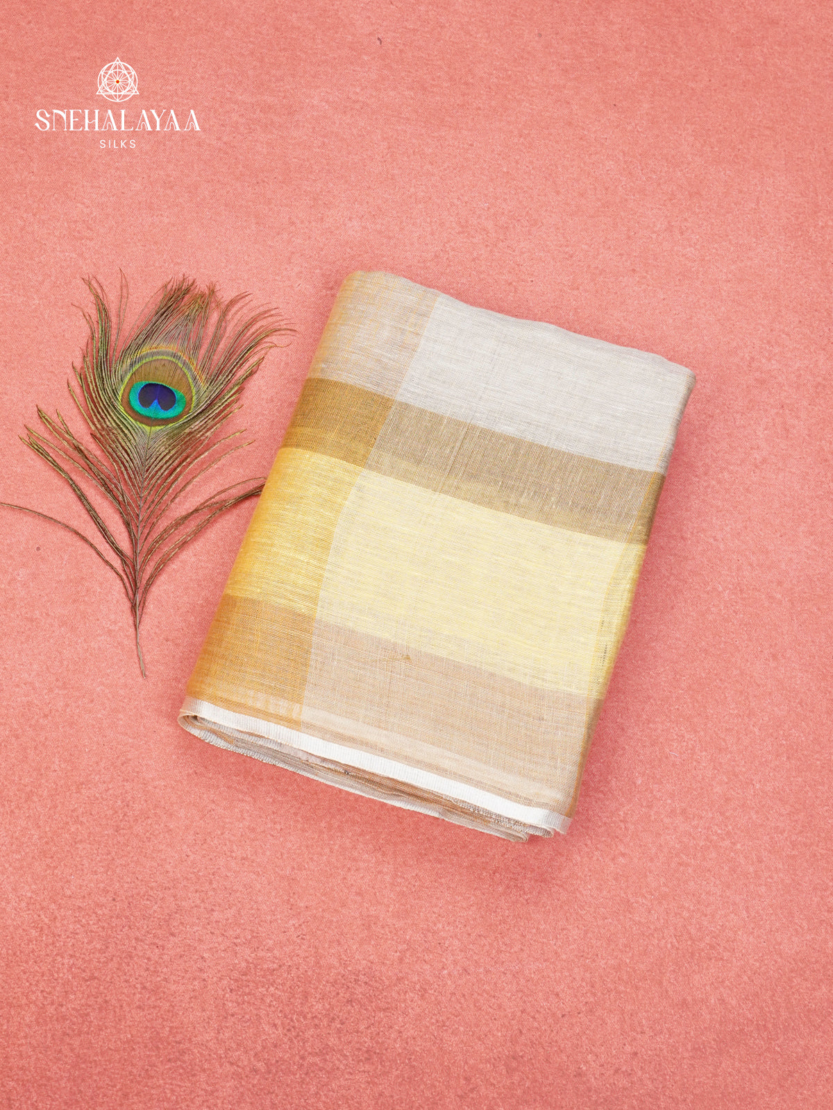 Multicolour Linen Saree