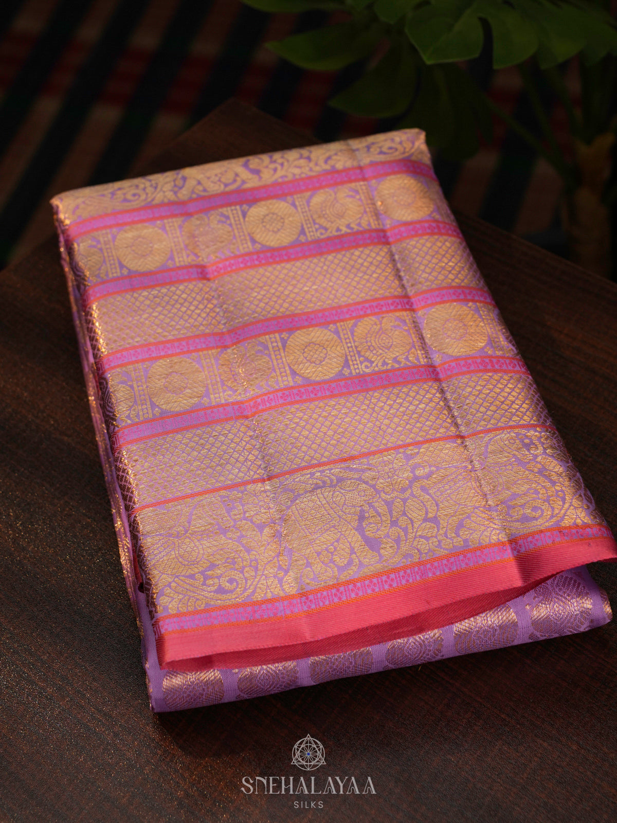 Lavender Kanjivaram Silk Saree