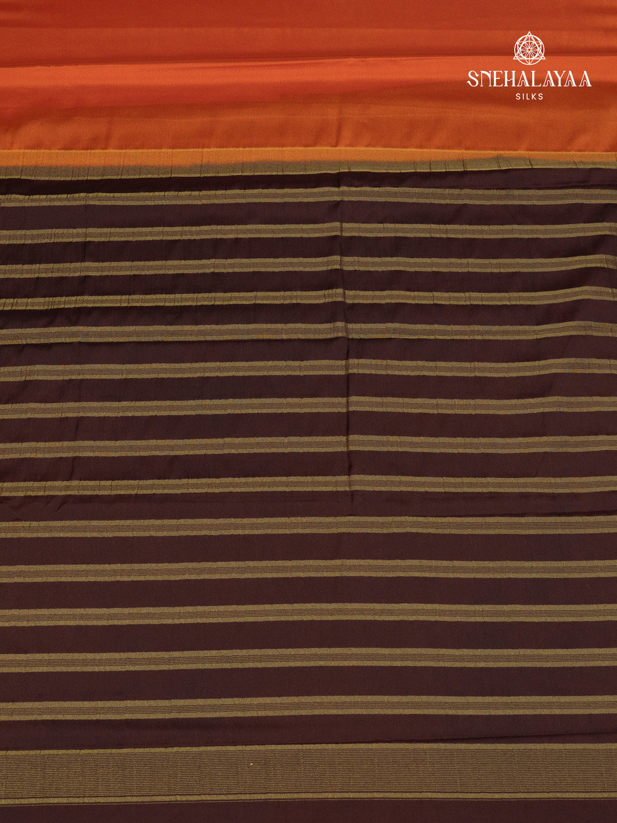 Orange Mysore Silk Saree