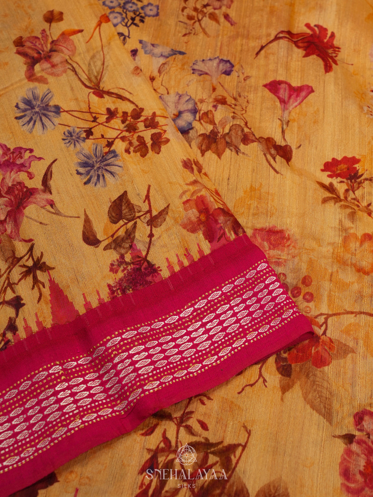 Sandal Munga Tussar Saree