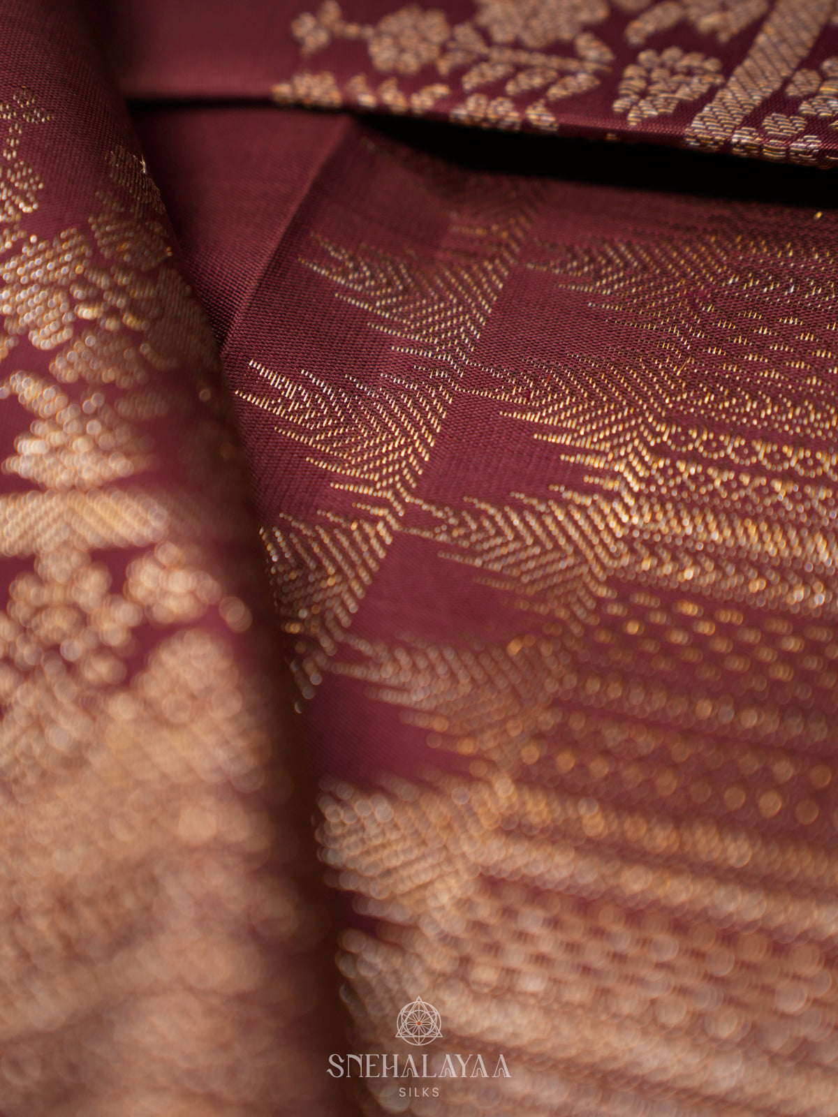 Plum Kanjivaram Silk Saree