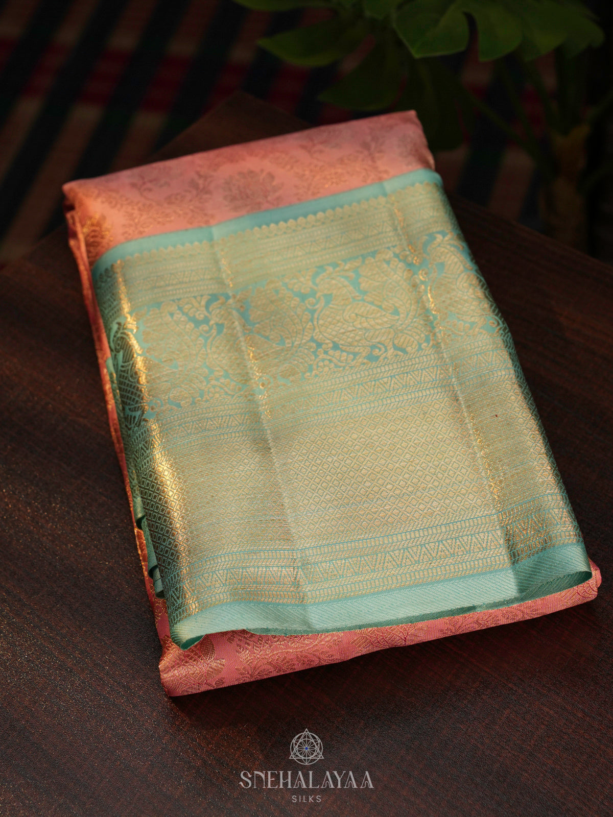 Pale Pink Kanjivaram Silk Saree