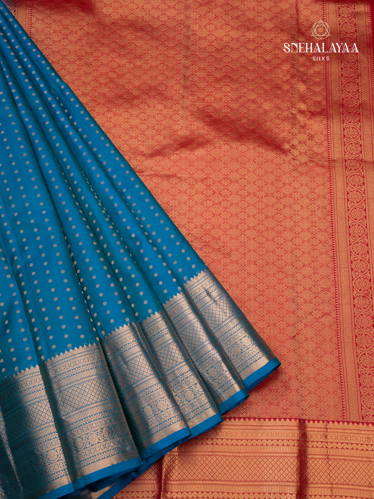 Blue Kanjivaram Silk Saree