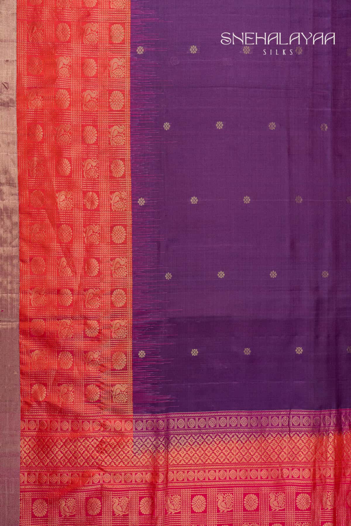 Purple Soft Silk Saree-SPS9590
