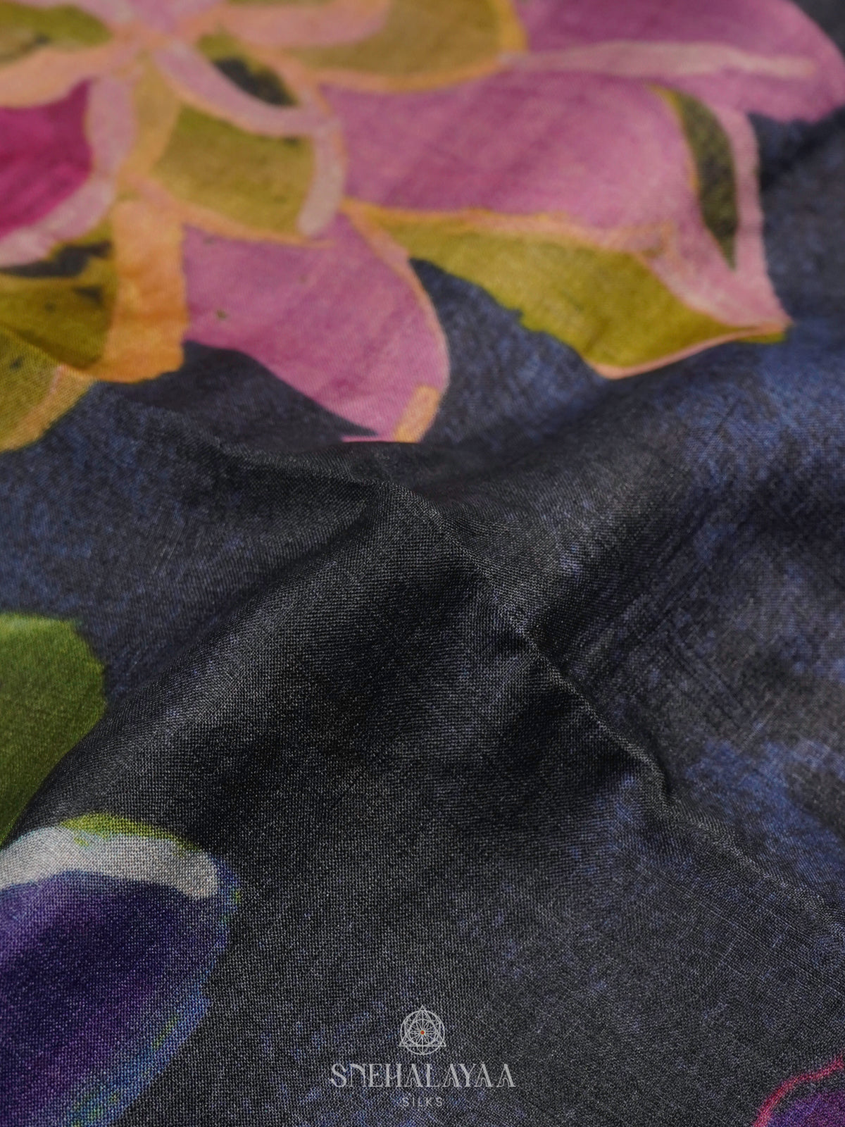 Blue Tussar Saree