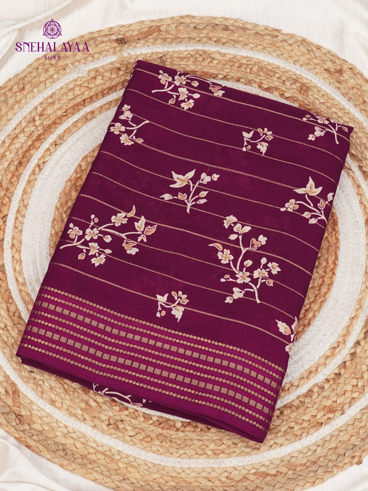 Magenta Dola Silk Saree