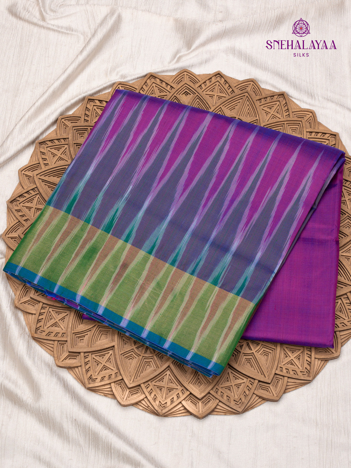 Purple Katan Silk Saree