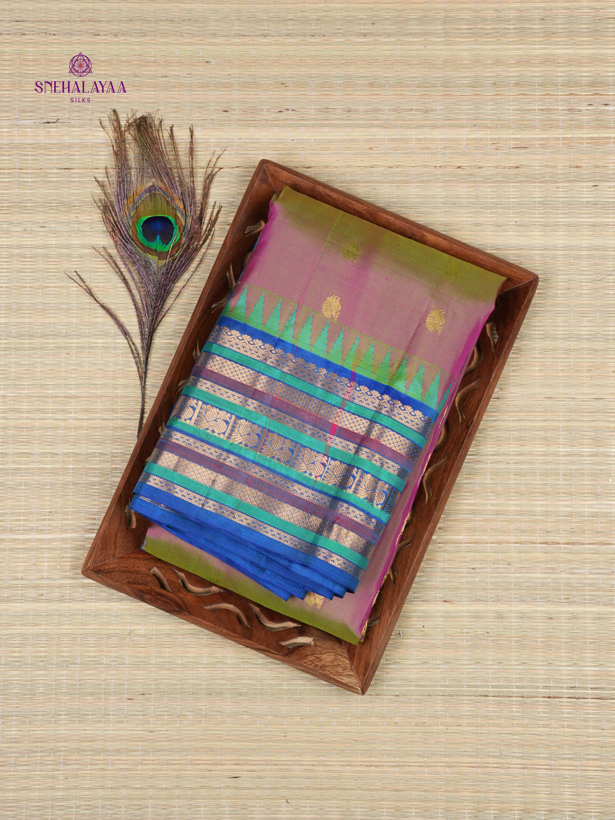 Purple Gadwal Silk Saree