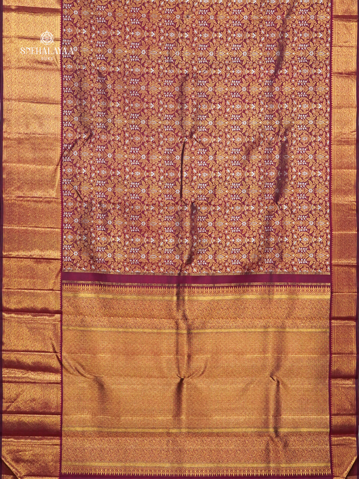 Maroon Kanjivaram Silk Saree