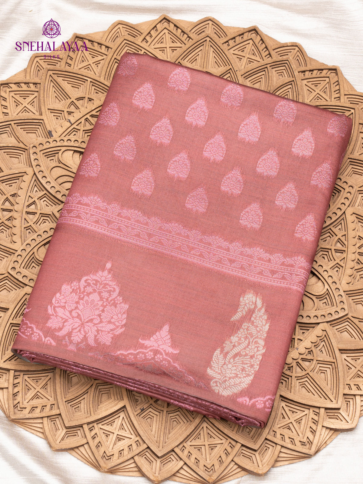 Pink Jute Saree
