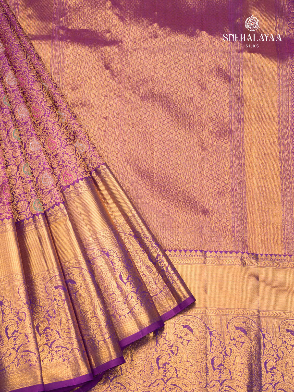 Purple Kanjivaram Silk Saree