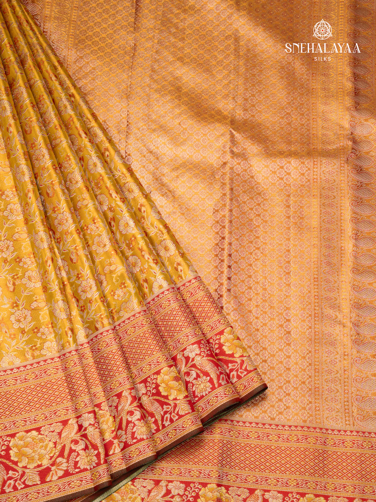 Yellow Kanjivaram Silk Saree